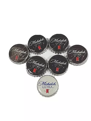 Michelob Ultra And Michelob Ultra Amber 7 Bottle Caps No Dentes  • $2.99