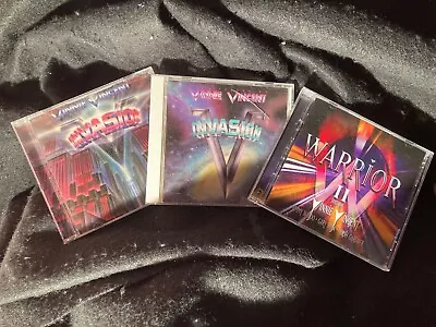 Vinnie Vincent Kiss CD Lot Invasion All Systems Go Warrior II Guitar Glam Rock • $100