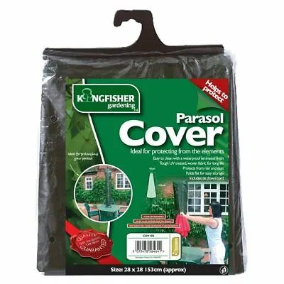 £3.79 • Buy Kingfisher Green Waterproof Garden Furniture Patio Parasol Umbrella Cover CA