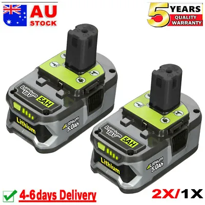 2X 5.0Ah 18V Lithium Battery For RYOBI P108 ONE PLUS P104 P105 P106 RB18L50 • $69.93