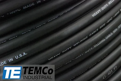 WELDING CABLE 2/0 BLACK 50' FT BATTERY LEADS USA NEW Gauge Copper AWG Solar • $204.95