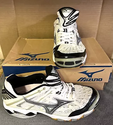 TOUGH! ~ MIZUNO WAVE LIGHTNING 4 Volleyball Shoes Womens Size 10 • $35