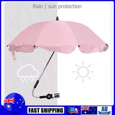 UV Protection Baby Stroller Parasol Adjustable Waterproof Umbrella (Pink) • $14.89