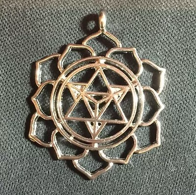 £2.10 • Buy Merkaba Meditation Pendant Silver Tone