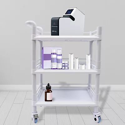 3 Tier Medical Trolley Dental Lab Salon Mobile Rolling Cart High Quality ABS USA • $123.50