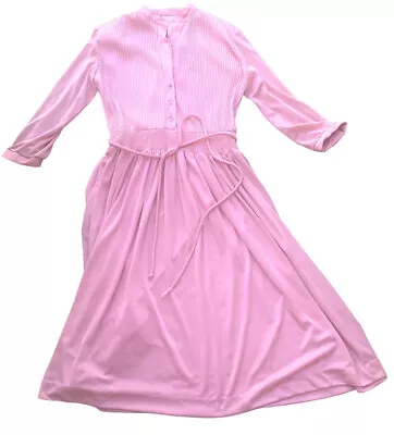 Vintage Dress 1960s Serbin Muriel Ryan Mid Century Pink Long Sleeve VTG • $33.99