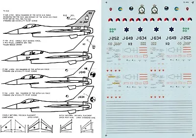 SUPERSCALE DECALS 1/72 F-16A/B Fighting Falcon 117 Tayeset 311 Sqn(RNLAF/IDF/AF) • £7.99