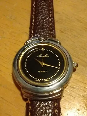 Vintage Moulin Ladies Watch Running With New Battery And Leather Band L • $14