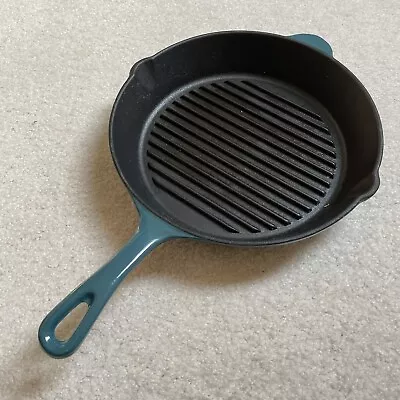 $28.90 • Buy Technique, Grill Pan 10.5 Inches, Turquoise/Teal, Cast Iron Enameled 