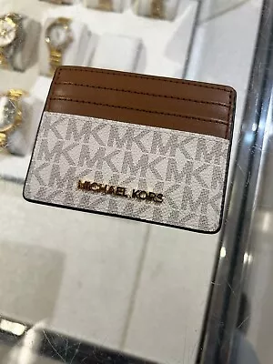 Michael Kors  Women Ladies Fashion Credit Card Id Holder Wallet In Vanilla Brown • $49