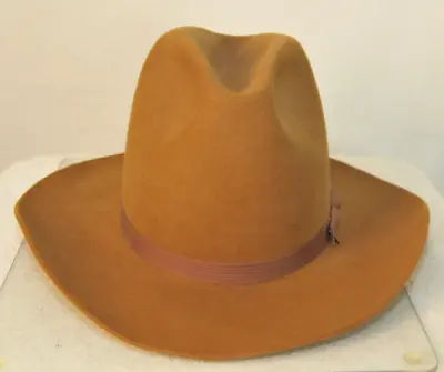 101 Ranch Hat 5X Beaver Cowboy Hat Size 7 3/8 Rust Color Vintage 1970s • $249.95