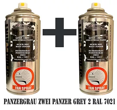 Panzer Grau Zwei 7021  Army Spray Paint Military Vehicle  PaintballairsoftX2 • £23.75