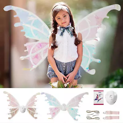 Light Up Butterfly WingsElectrical Moving Butterfly WingsColorful Angle Wings • $49.62