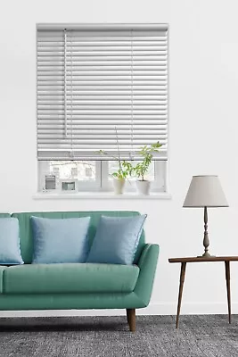 1  Cordless Vinyl Blinds Shades Window Blind Treatment Room Darkening All Sizes • $15.97