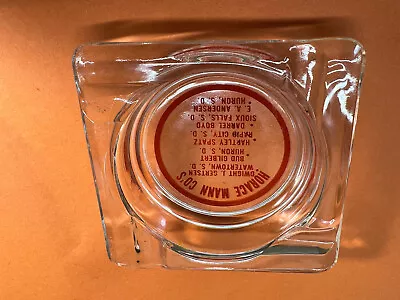 Vtg HORACE MANN Insurance ASHTRAY South Dakota Sioux Falls Huron Rapid City • $9.95