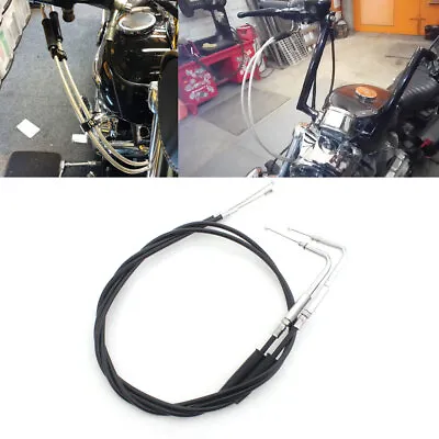 110CM Black Motorcycle Throttle Cable Wire Fit For Harley FLH FLT FXD FLST FXST • $22.47
