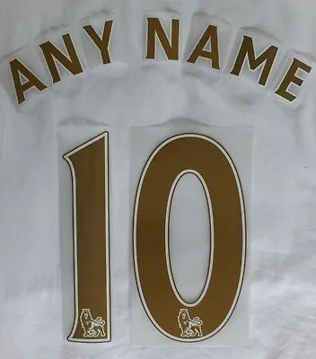 £12.50 • Buy Sporting ID Premier League 2007/17 Football Shirt Name Number Printing Set GOLD