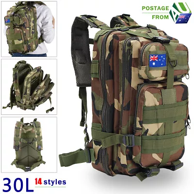 30L Military Tactical Backpack Rucksack Hiking Camping Outdoor Army Trekking Bag • $29.99