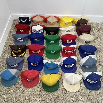 Vintage Lot Of 30 Trucker K-Brand Snapback Hats USA Made Dad Farmer For Parts • $92