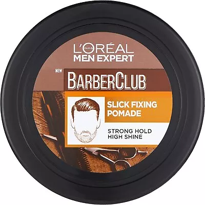 L'Oreal Men Expert Men's Hair Wax Barber Club Slick Fixing Pomade Wax 75 Ml • £5.79