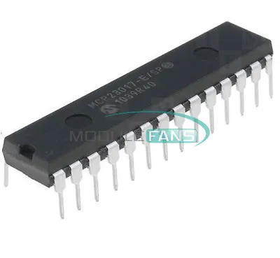 MCP23017-E/SP MCP23017 DIP-28 16-Bit I/O Expander With I2C Interface IC • $3.41