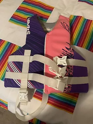 Stearns Youth Swim Life Vest Model 29-117 30-50lbs Pink And Purple • $4.50