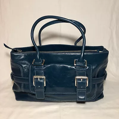 Michael Kors Black Brookville Tote Shoulder Bag Blue • $99.99