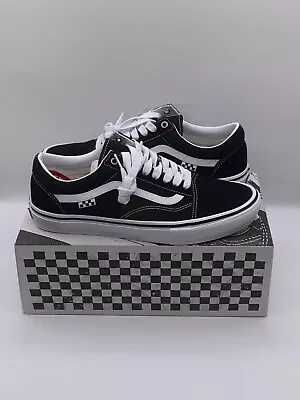 Vans Skate Old Skool Sneakers Black White Classic Skate Shoes Men Size 11.5 • $60