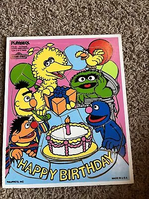 Vintage Playskool Sesame Street Happy Birthday 14 Pieces 315–31 Puzzle • $8