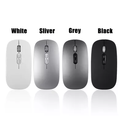 Rechargeable Bluetooth Wireless Dual-Mode Mouse Mice Slim Silent For Mac P • $16.34