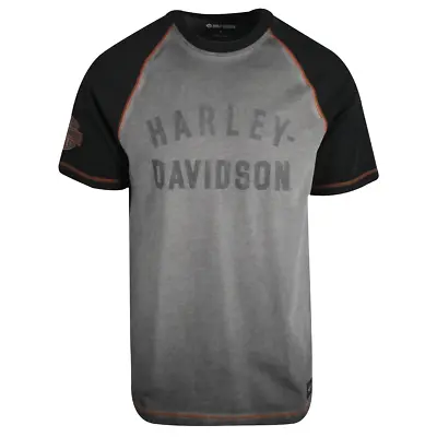 Harley-Davidson Men's T-Shirt Grey Colorblocked Performance Staple (S61) • $28.35