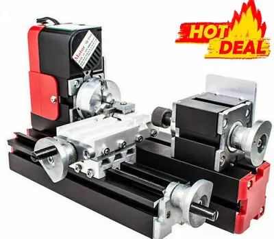 20000rev/min DIY Metal Motorized Mini Lathe Machine For Hobby Model Making 24W • $296.99