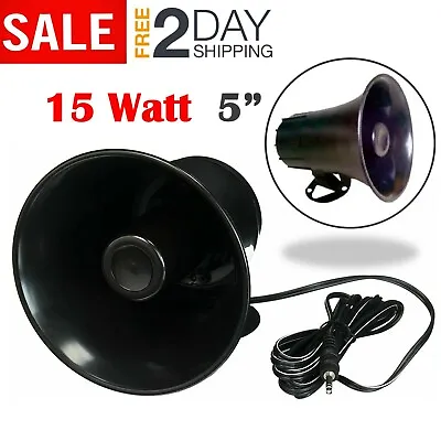 $38.95 • Buy Black ABS Weather Proof PA Speaker Horn CB Radio, Outdoor, Marine, Game Call 15w