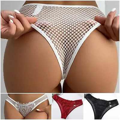 Women Sexy G-String Lace Panty Underwear Lingerie Briefs Transparent Intimates • $7.98