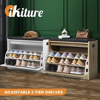 $85.90 • Buy Oikiture Shoes Rack Storage Shoe Cabinet Bench Shelf Organiser Cupboard 15 Pairs