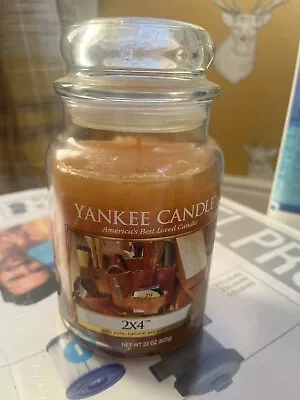 Yankee Candle 2x4 Lumber Scented 22 Oz Jar Retired Deerfield Large Jar Man Smell • £100