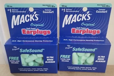 Mack's Safe Sound Soft Foam Earplugs 20 Pairs  • $7.99