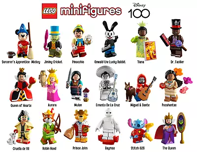 LEGO 71038 DISNEY 100 ~ Series 3 Minifigures Mulan Baymax Robin Hood Pocahontas • $0.99