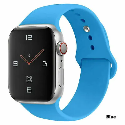 $6.99 • Buy For Apple Watch Silicone Replacement Strap IWatch Series 65432 Band 38 40 42 44m