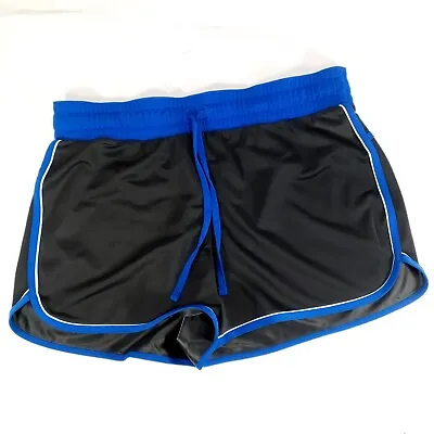 Made For Life Gym Athletic Running Shorts Gray Blue Women's L • $10