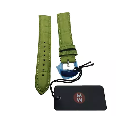 Genuine Michele 16mm Green Alligator Leather Watch Band Strap New • $37.86