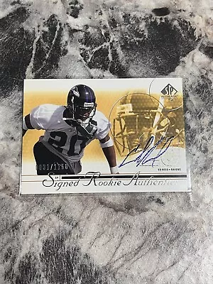 2002 SP Authentic Signed Authentics /1150 Ed Reed #195 Rookie Auto RC HOF • $85