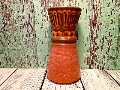 JASBA KERAMIK West German 1960s Vintage  7  Inch Vase Brown Gold Green 158216 • £26.60