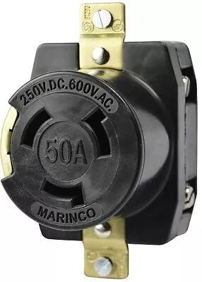 Marinco 3769 RECEPTACLE 50A 3P4W 250D/600A • $91.74