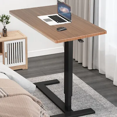 Ergonomic Mobile Table Large Laptop Desk Sofa Over Bed Side Nightstand On Wheels • £75.94