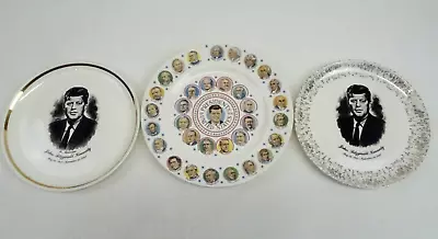 President Plates Lot 3 Kennedy JFK Roosevelt Lincoln Jefferson Others • $24.95