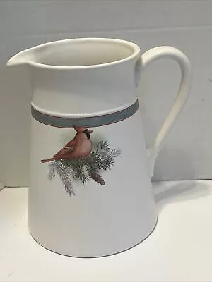 Holiday Cardinal Pitcher 2010 Planter Vase Natures Journey Marjolein Bastin • $28