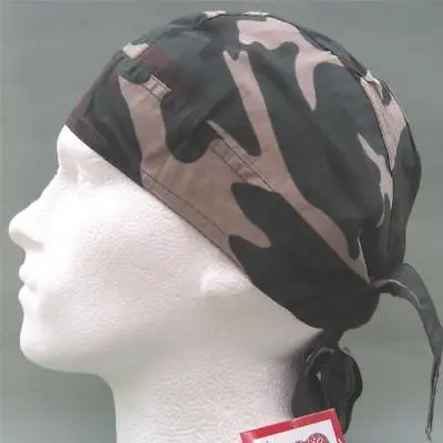 Bandana Green Beige Camouflage Brown Head Wrap Sun Hat Cap Bandanna Du Do Rag • £2.99