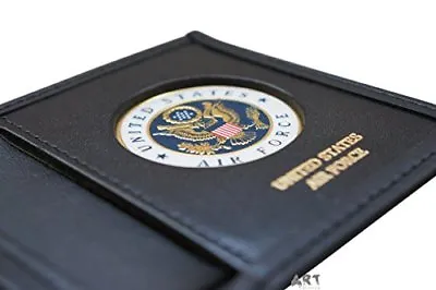 Officially Licensed United States Military Leather HIDDEN BADGE Wallets • $44.95