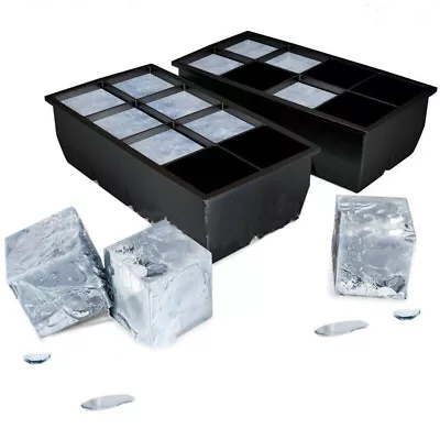 Big Cube Giant Jumbo Large Silicone Ice Cube Square Maker Tray Mold Mould^^i • £8.48